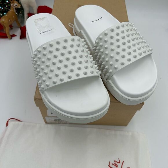 Men’s Christian Louboutin pool fun slides size 42 made in Italy - Picture 4 of 11
